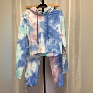 Wildfox cotton candy tie dye hoodie set | size XL & Large
